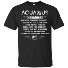 Aquarius Certified Either Love Hard T-shirt